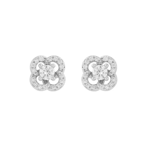 Snö Sally stone ear silver/clear - Örhänge