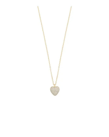Snö Sanne heart pedant neck 42 cm guld - Halsband
