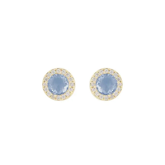 Snö Seine ear gold/light blue - Örhänge