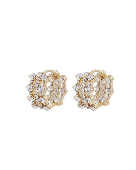 Snö Sprinkles small tripple crystal ring ear g/clear - Örhängen