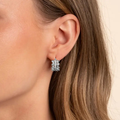 Snö Sprinkles small tripple crystal ring ear s/clear - Örhängen