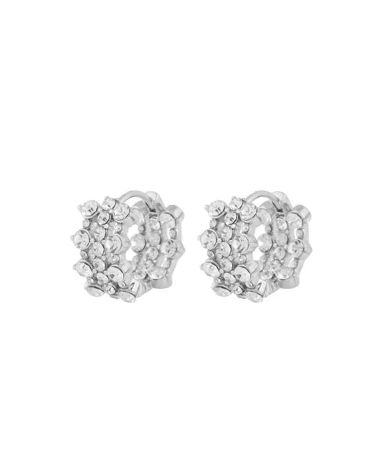 Snö Sprinkles small tripple crystal ring ear s/clear - Örhängen