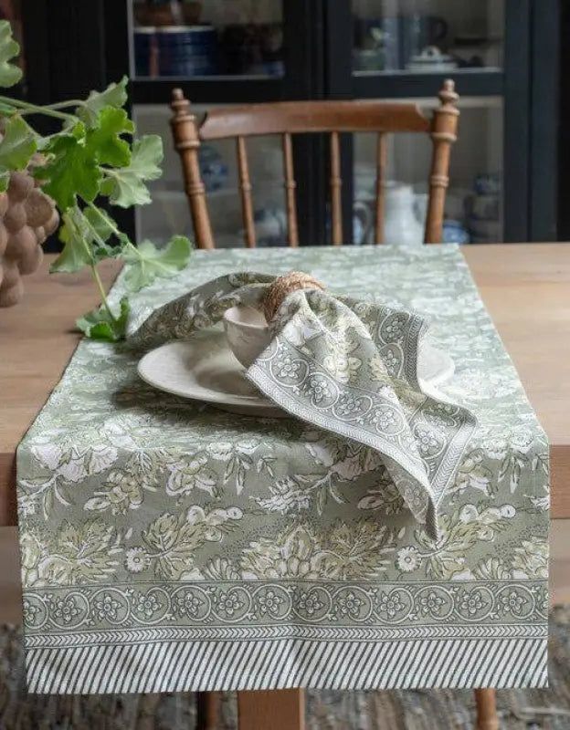 Sonia löpare ljusgrön 40x145 - Löpare