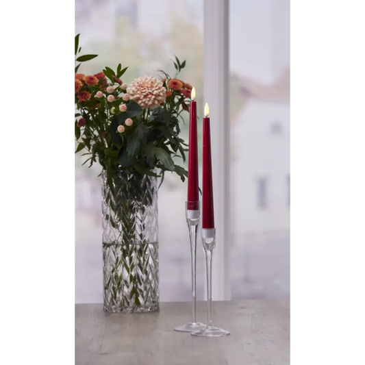 ST Flamme Candy LED Antikljus 2-pack röd - Ljus