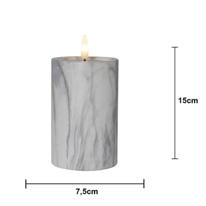 ST Flamme Marble 15 cm - LED ljus