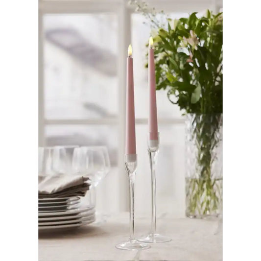 LED Antikljus 2-pack Flamme Rosa - LED ljus