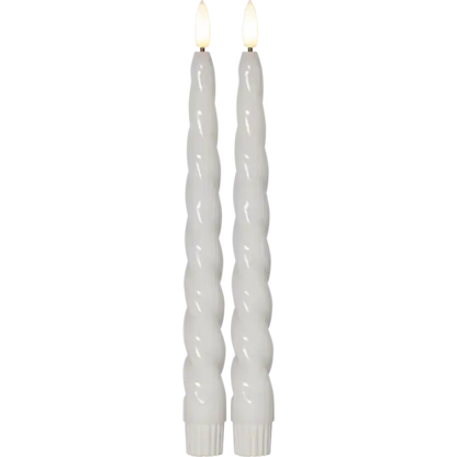 ST LED antikljus flamme shine 2-pack vit - LED ljus