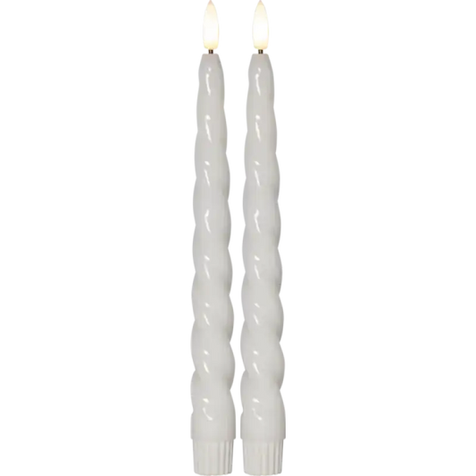 ST LED antikljus flamme shine 2-pack vit - LED ljus