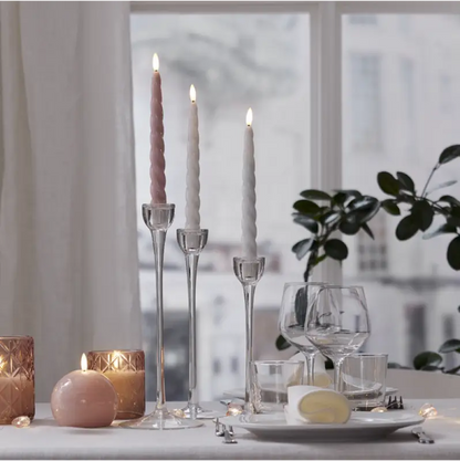 ST LED antikljus flamme shine 2-pack vit - LED ljus