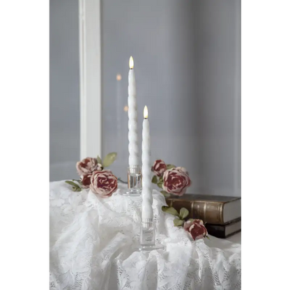 ST LED antikljus flamme shine 2-pack vit - LED ljus