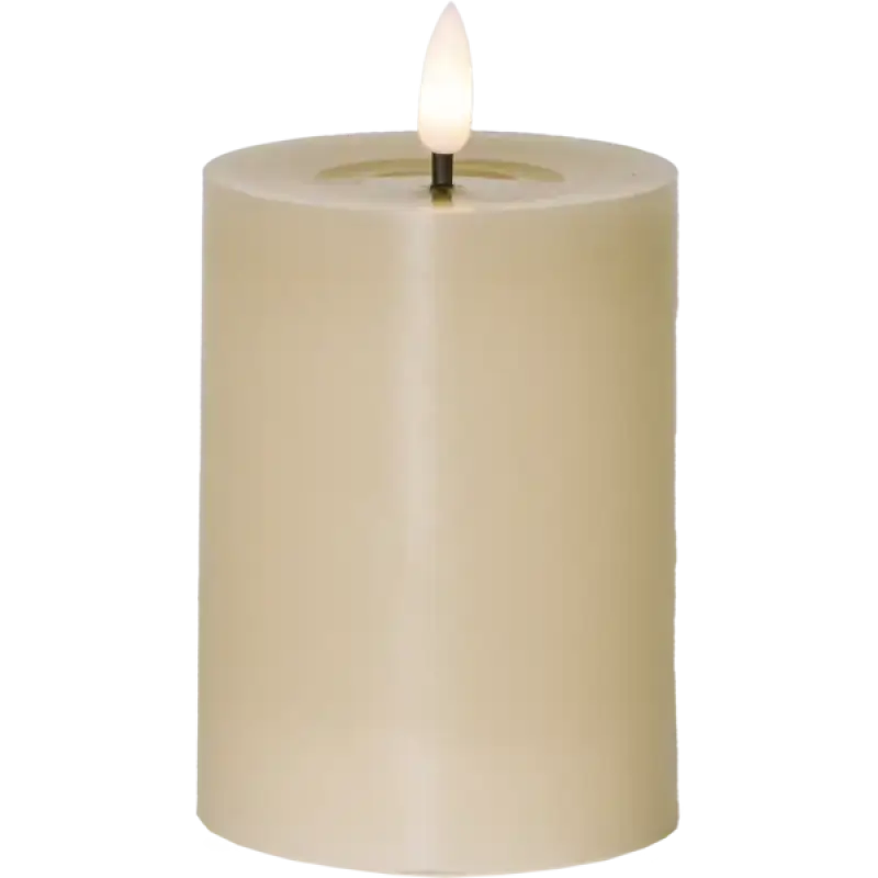 ST LED blockljus Flamme Flow 10cm beige - LED ljus