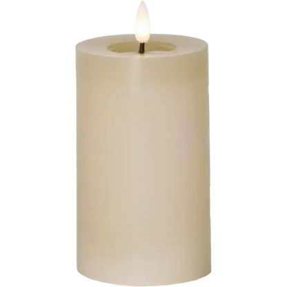 ST LED blockljus Flamme Flow 12,5cm beige - LED ljus