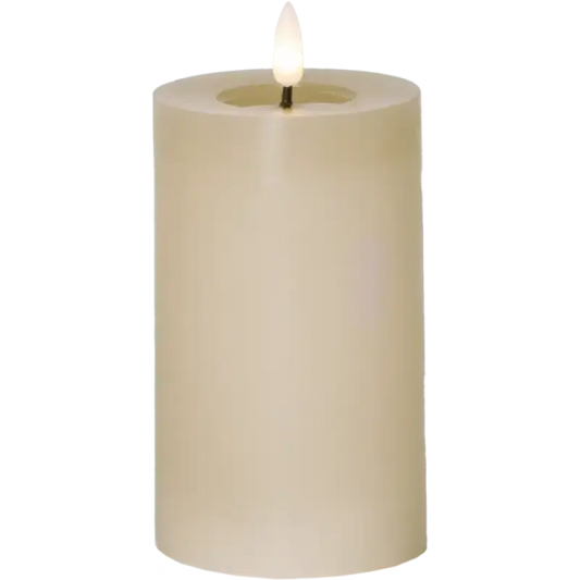ST LED blockljus Flamme Flow 12,5cm beige - LED ljus