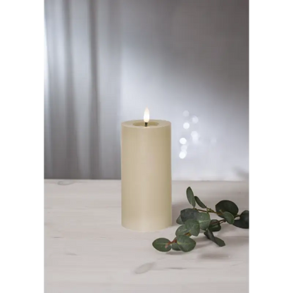 ST LED blockljus Flamme Flow 15cm beige - LED ljus