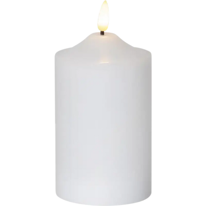 ST LED blockljus Flamme Wax 15 cm vit - LED ljus