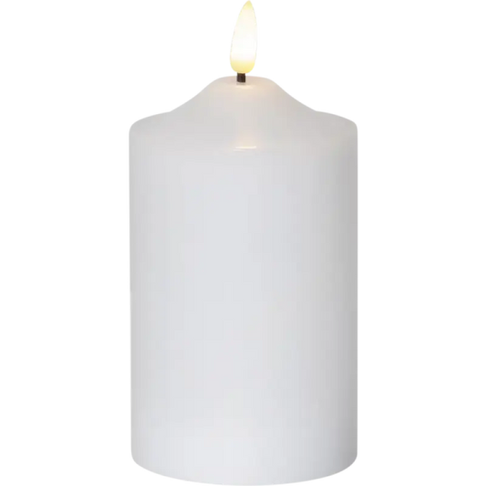 ST LED blockljus Flamme Wax 15 cm vit - LED ljus