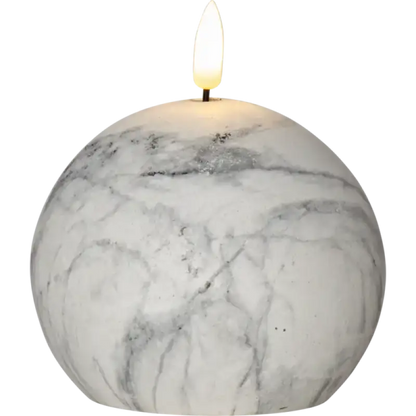 ST LED flamme marble round 12cm - LED ljus