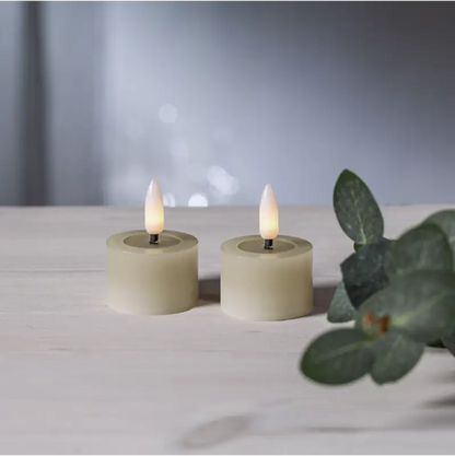 ST LED värmeljus Flamme Flow beige 2-pack - LED ljus