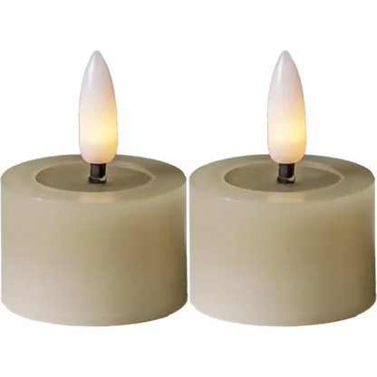 ST LED värmeljus Flamme Flow beige 2-pack - LED ljus