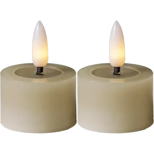 ST LED värmeljus Flamme Flow beige 2-pack - LED ljus