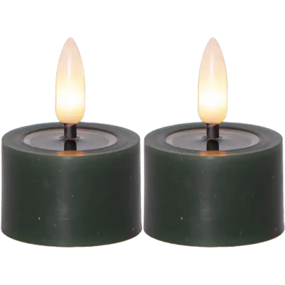 ST LED värmeljus Flamme Flow grön 2-pack - LED ljus