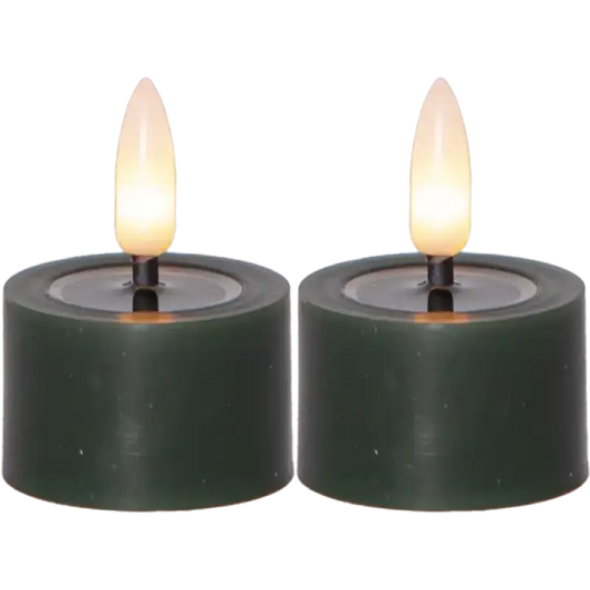 ST LED värmeljus Flamme Flow grön 2-pack - LED ljus