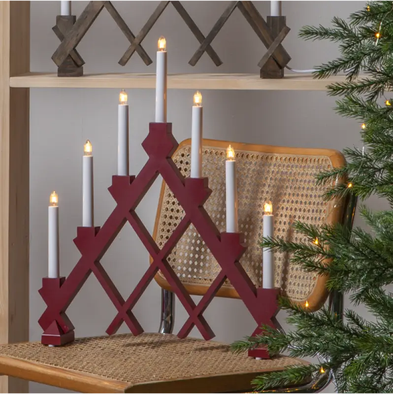 ST Rut Ljusstake röd - Ljusstake