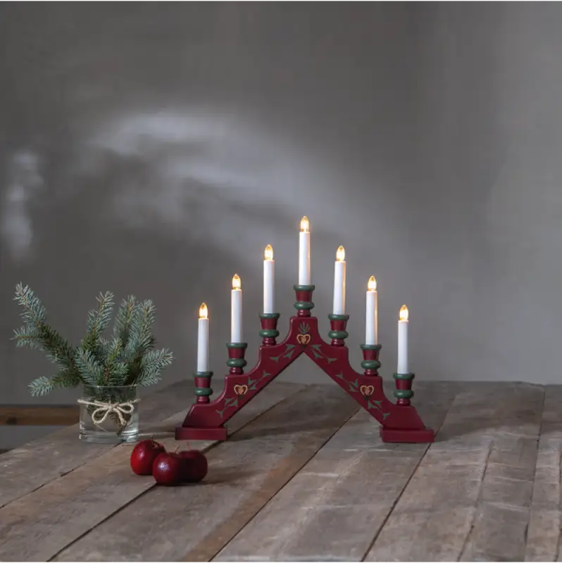 ST Sara ljusstake röd - Belysning