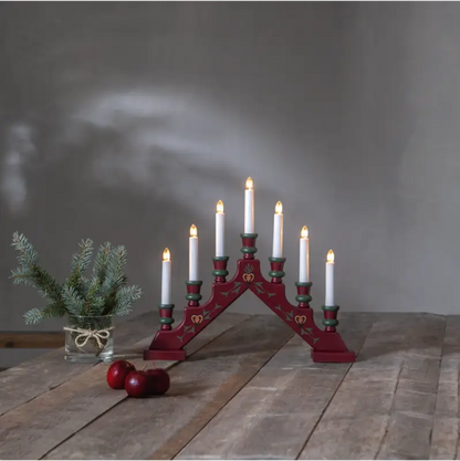 ST Sara ljusstake röd - Belysning