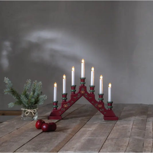 ST Sara ljusstake röd - Belysning