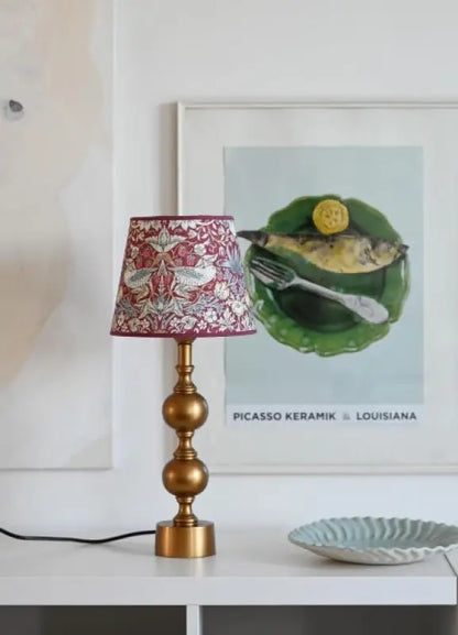 Strawberry thief rund 17 cm Plum - Lampskärm