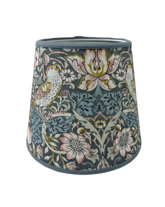 Strawberry thief rund 20 cm Slate - Lampskärm