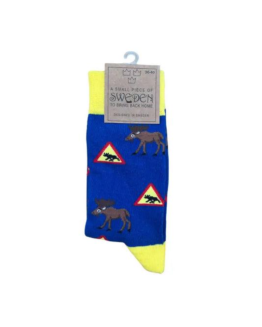Strumpor Älg med vägskylt 41-45 - Strumpor