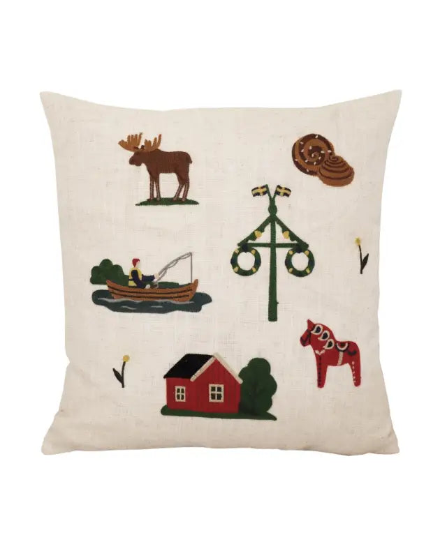 Sverige kuddfodral multi 45x45cm - Sverige