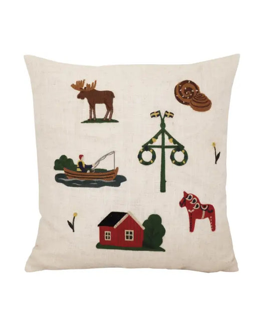 Sverige kuddfodral multi 45x45cm - Sverige