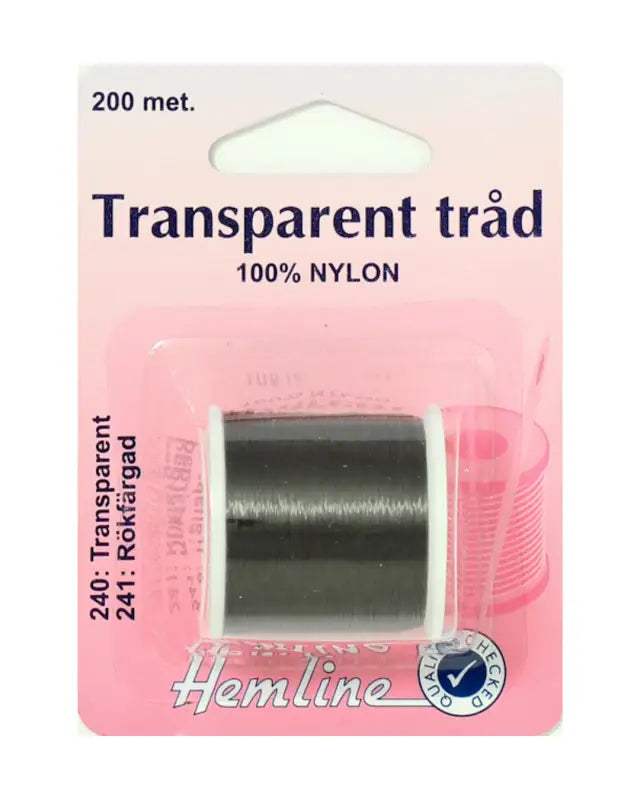 Transparent tråd 100% nylon mörk - Sytillbehör