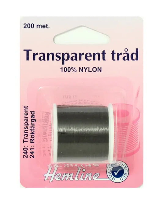 Transparent tråd 100% nylon mörk - Sytillbehör
