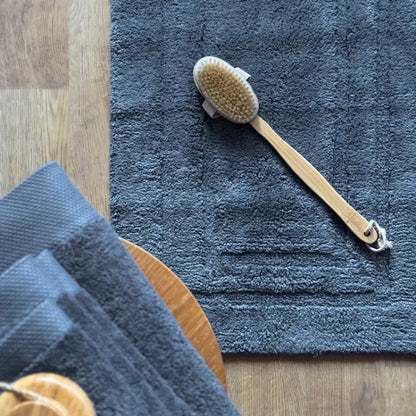 Turin badrumamatta 50x80 cm gråblå - Badrumsmatta