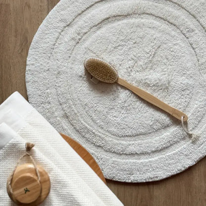 Turin Badrumsmatta rund 70 cm off-white - Badrumsmatta