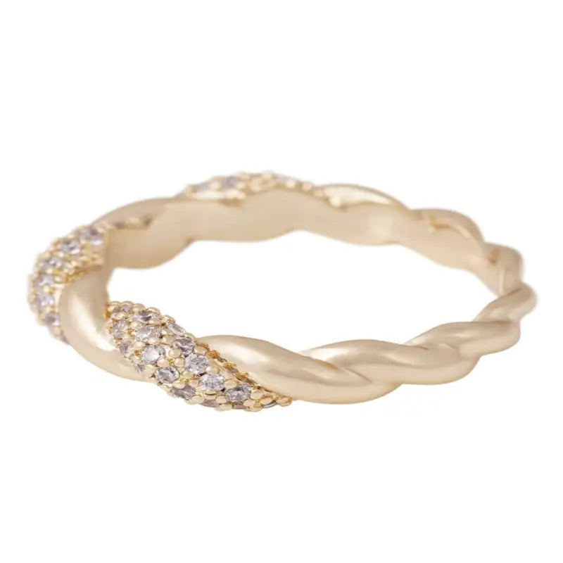 Twist oval brace g/clear - Armband