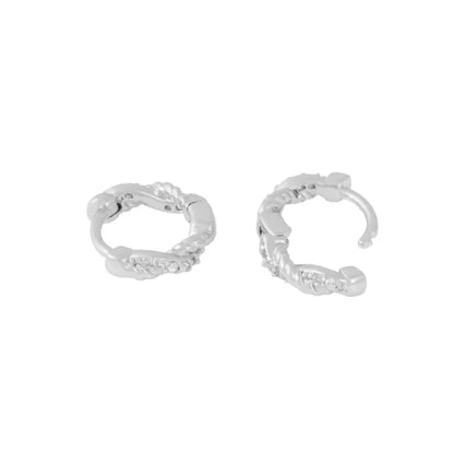 Twist small ring s/clear - Örhängen