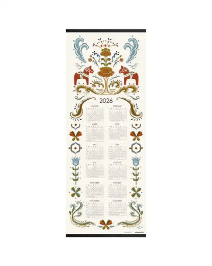 Almanacka Dalahäst 2026 35 x 90 cm - almanacka