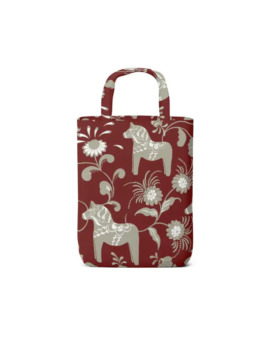 Tygkasse Nusnäs röd 32x40 cm - Textil