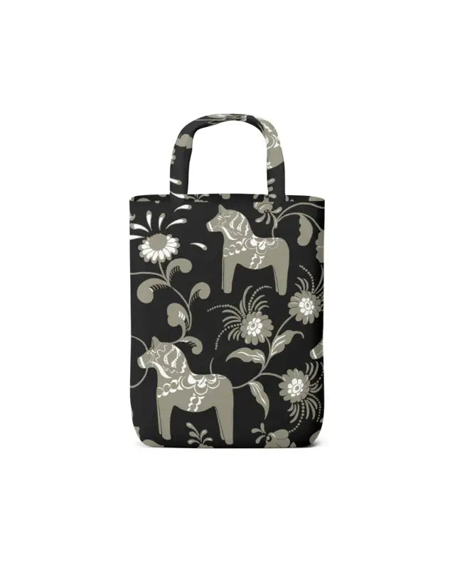 Tygkasse Nusnäs svart 32x40 cm - Textil