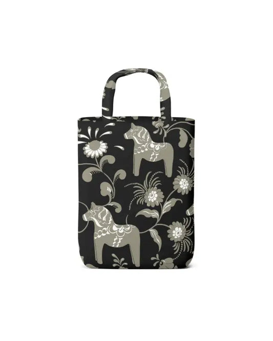 Tygkasse Nusnäs svart 32x40 cm - Textil