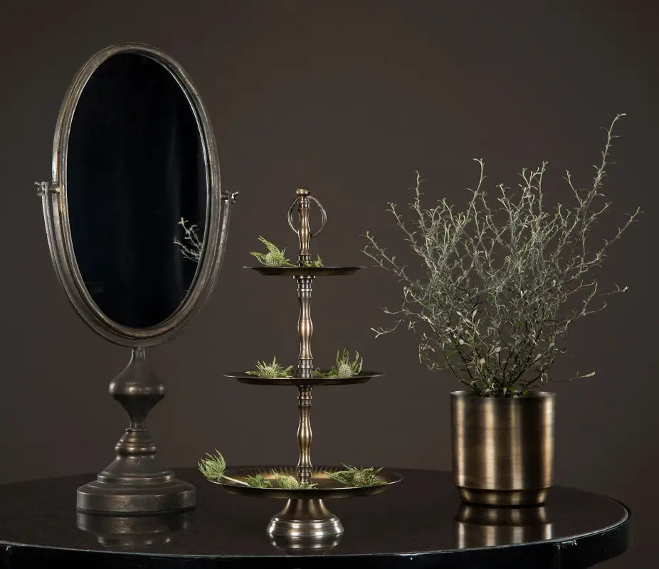 Våningsfat Rand 45cm mässing - Inredning