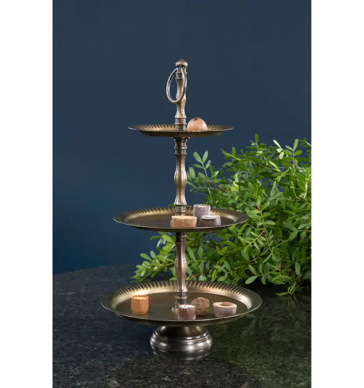 Våningsfat Rand 45cm mässing - Inredning