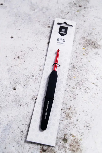 Virknål soft grip 6.00 mm 15 cm röd - Virknålar