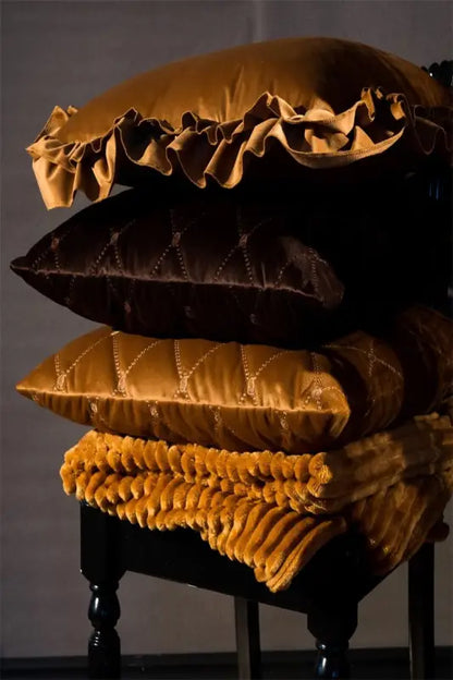 Zander Kuddfodral quiltad 50x50cm guld - Textil